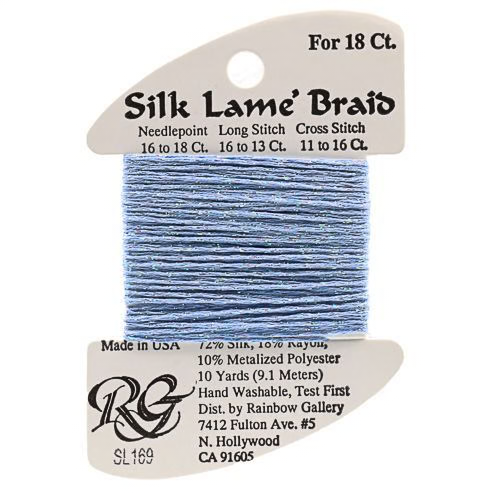 Silk Lame Braid SL169 Blue Bell - The Flying Needles