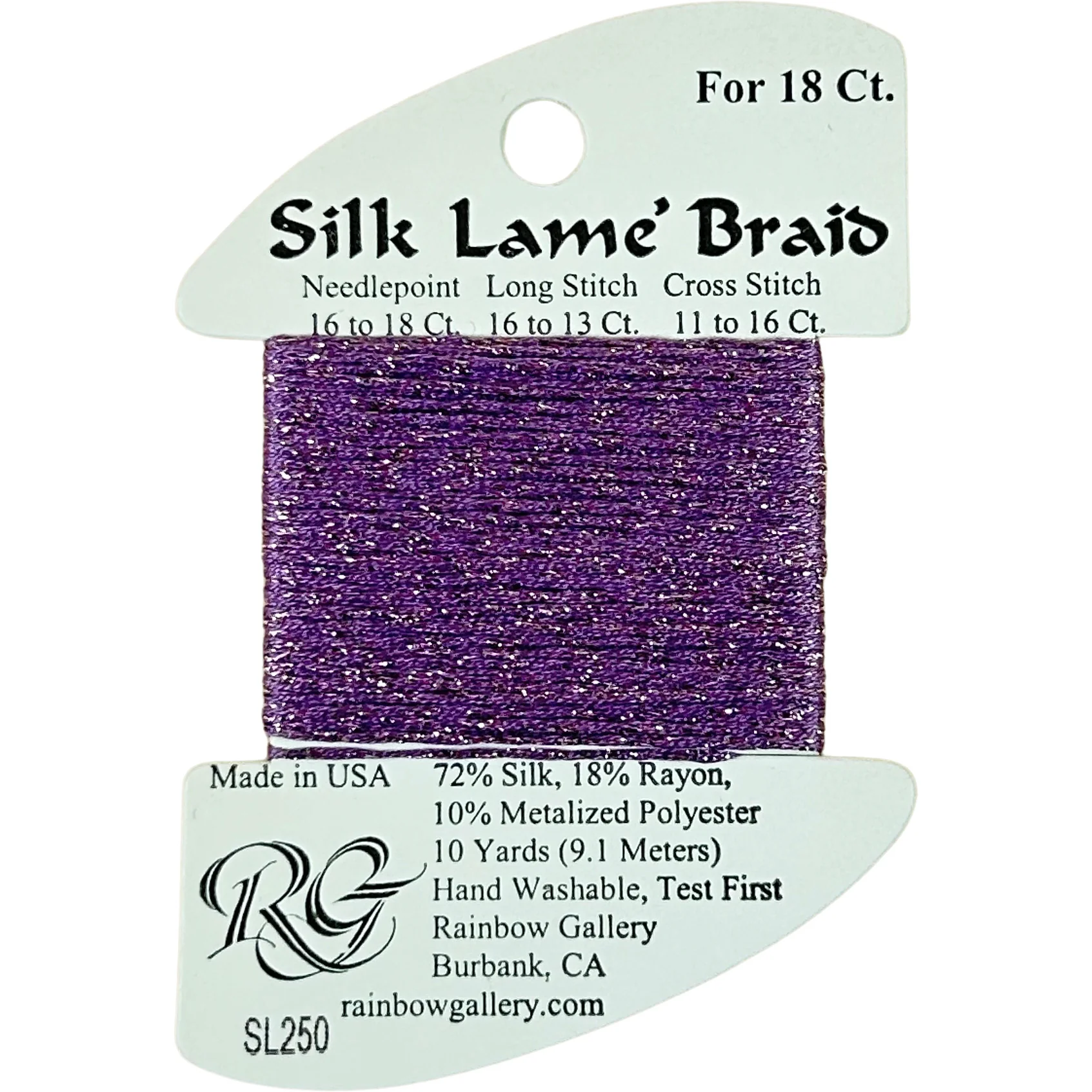 Silk Lame Braid SL250 Heather Glen - The Flying Needles
