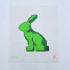 Left Facing Spring Green Bunny - The Flying Needles