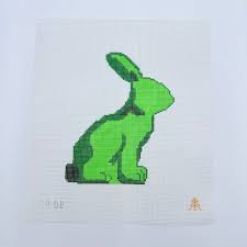 Right Facing Spring Green Bunny - The Flying Needles