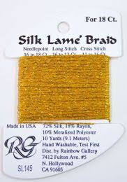 Silk Lame Braid SL145 Fool's Gold - The Flying Needles
