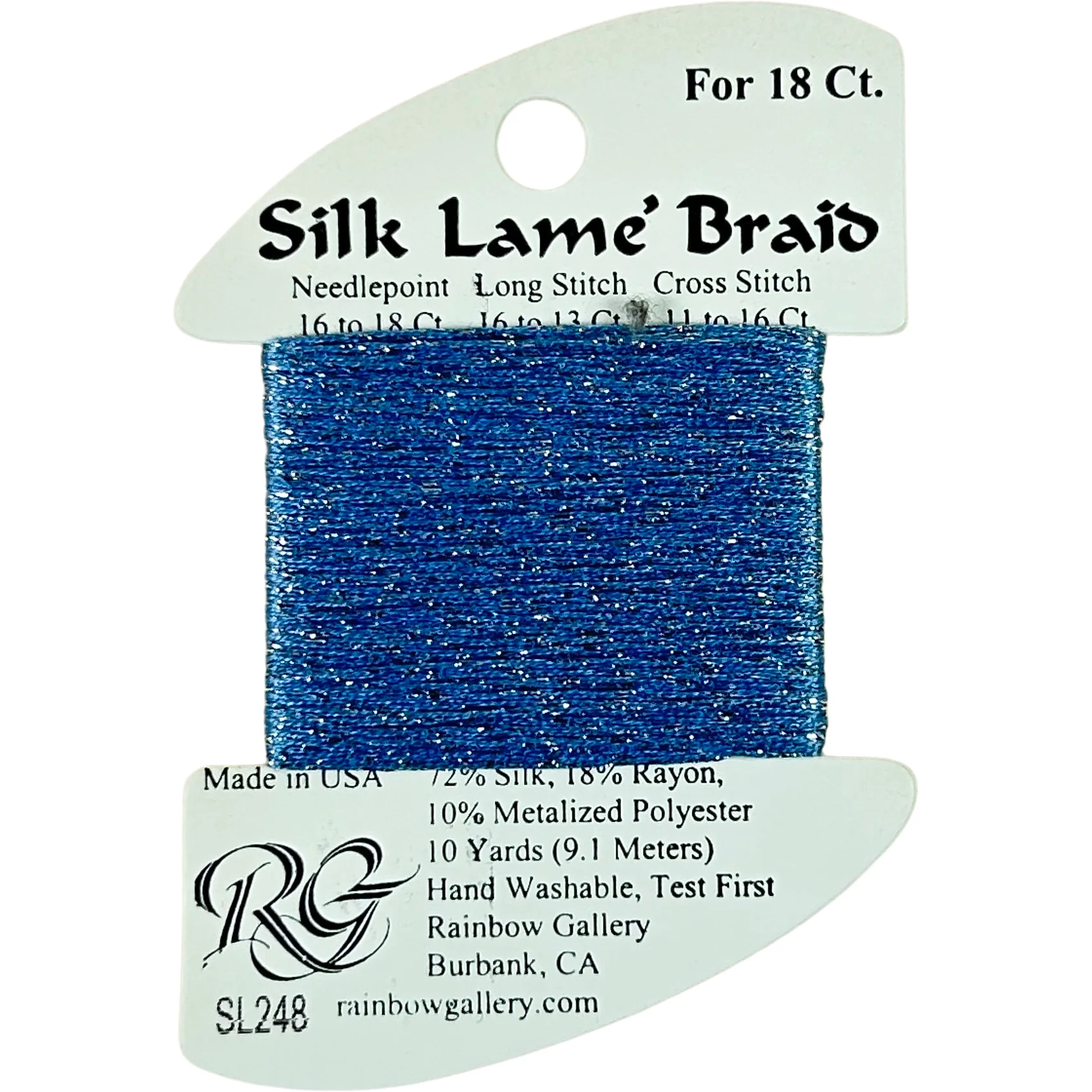Silk Lame Braid SL248 Blue Promise - The Flying Needles