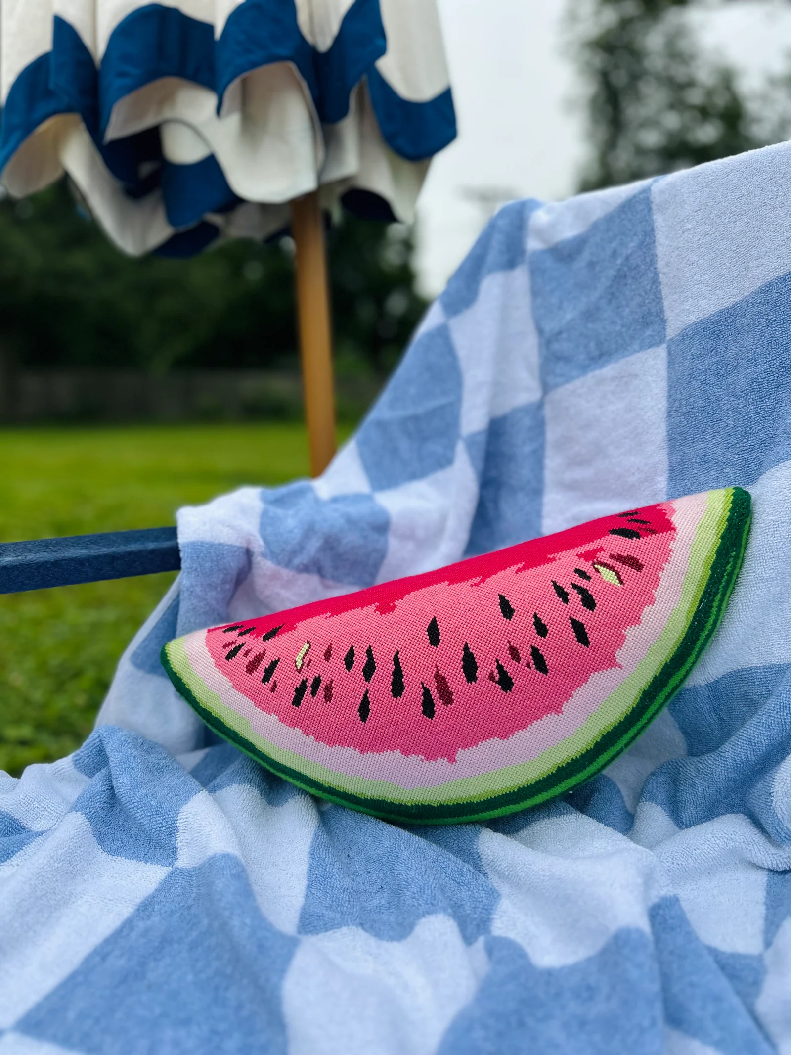 3D Shaped Watermelon Pillow - The Flying Needles