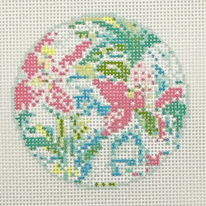Pink Floral Round - The Flying Needles