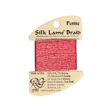 Silk Lame Braid SL80 Pink Carnation - The Flying Needles