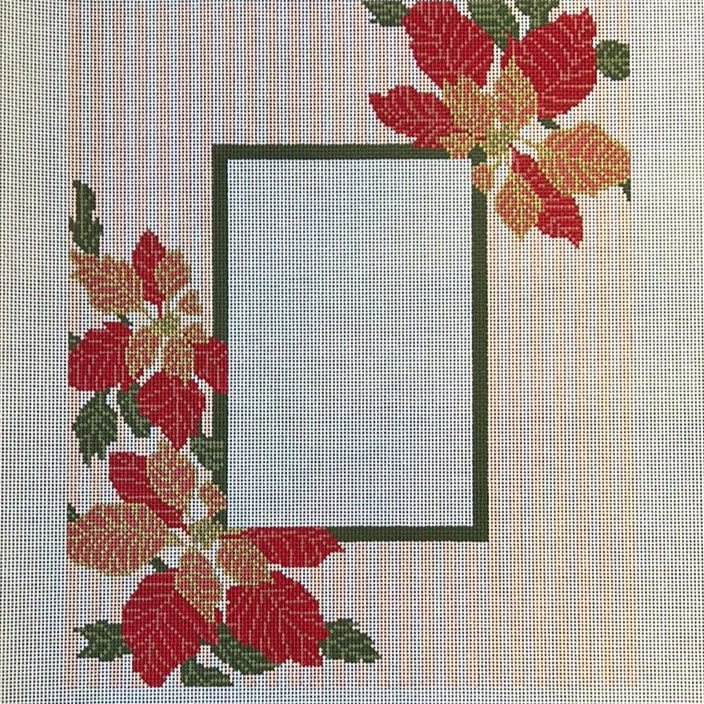 Poinsettia Frame Canvas - The Flying Needles