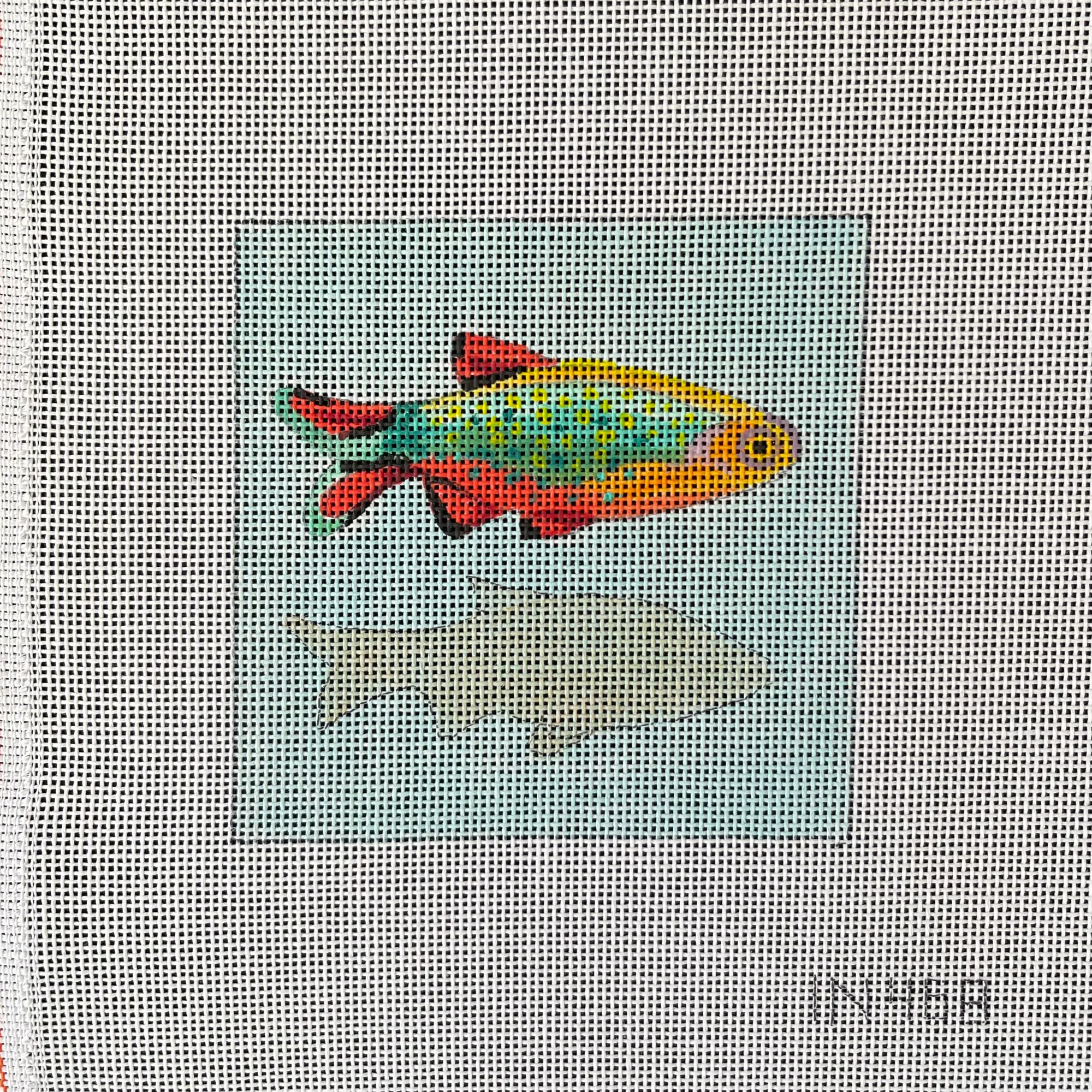 Fish Coaster - Light Blue - The Flying Needles