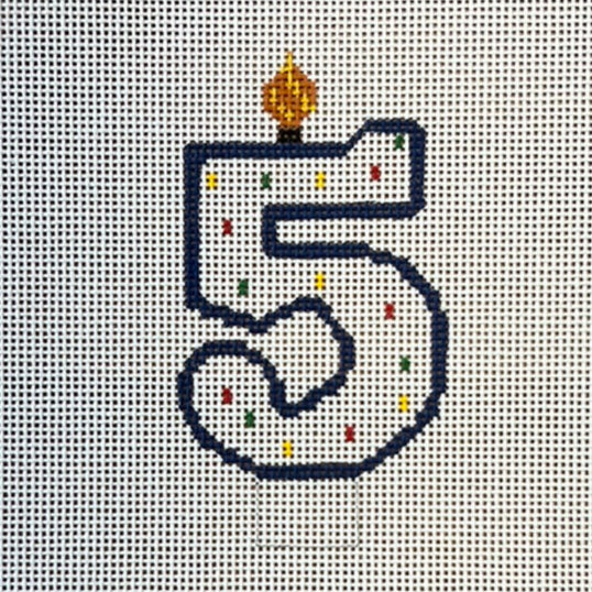 Candle Number Large 5 - The Flying Needles