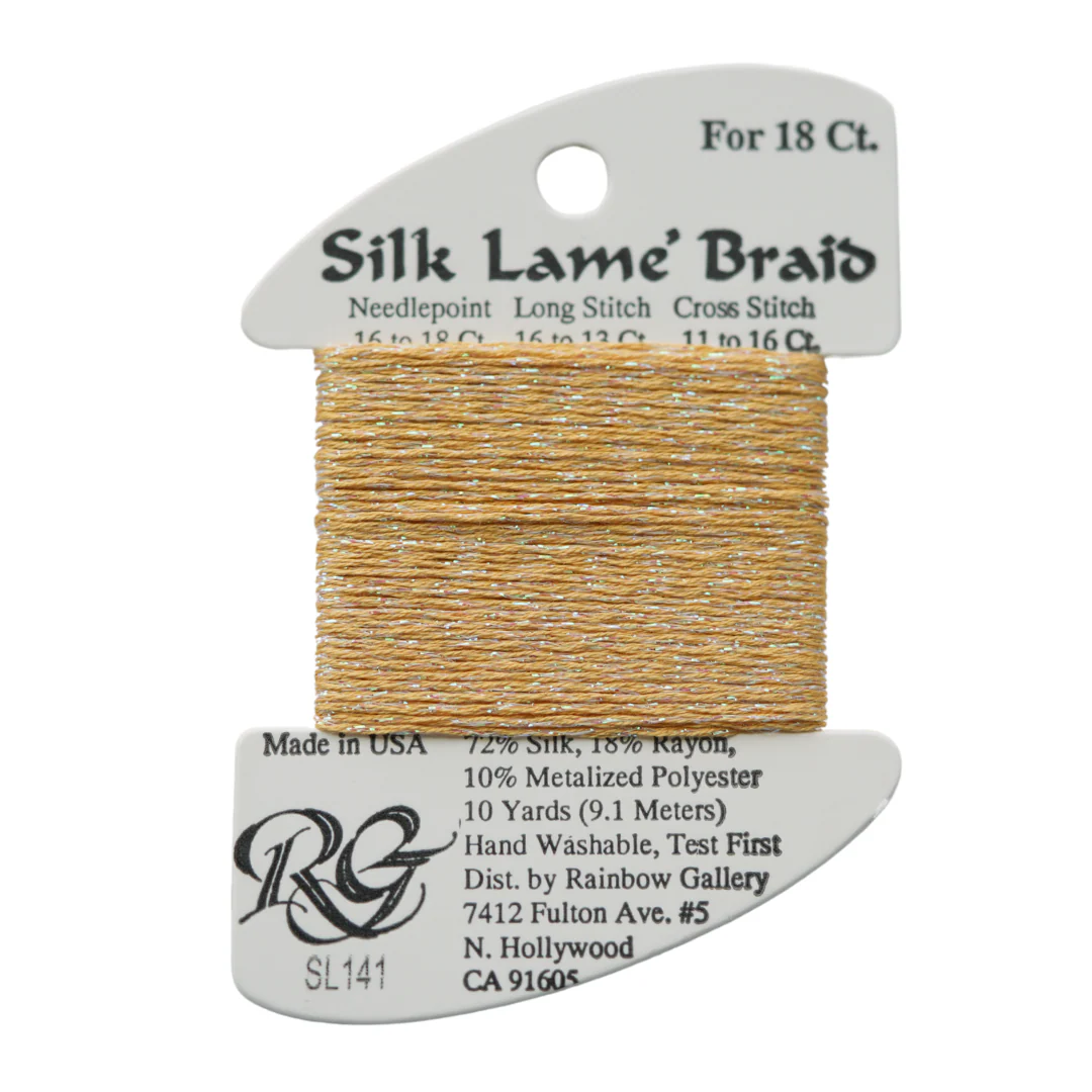 Silk Lame Braid SL141 Pineapple - The Flying Needles
