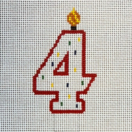 Candle Number Large 4 - The Flying Needles