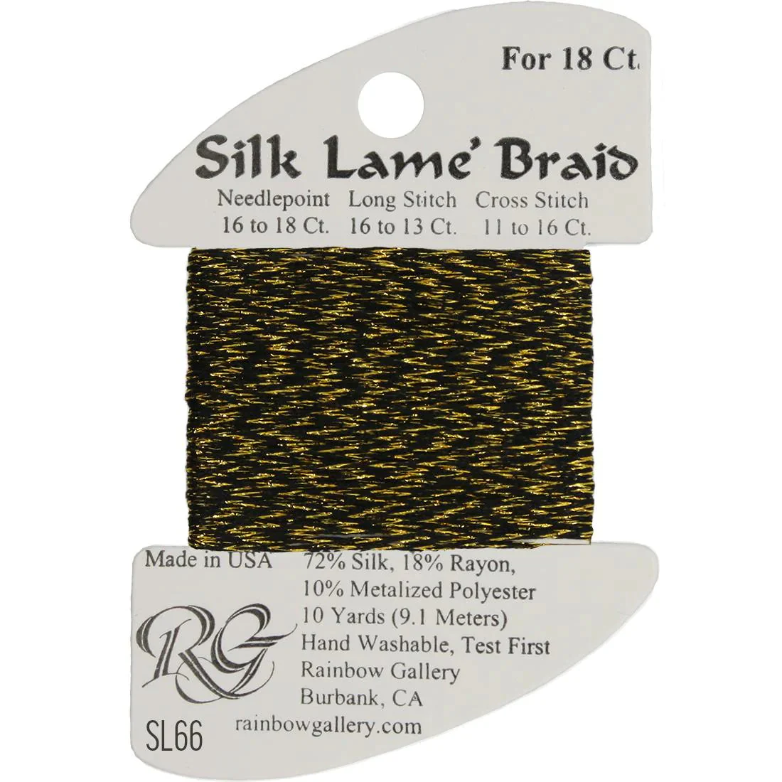 Silk Lame Braid SL66 Antique Gold - The Flying Needles