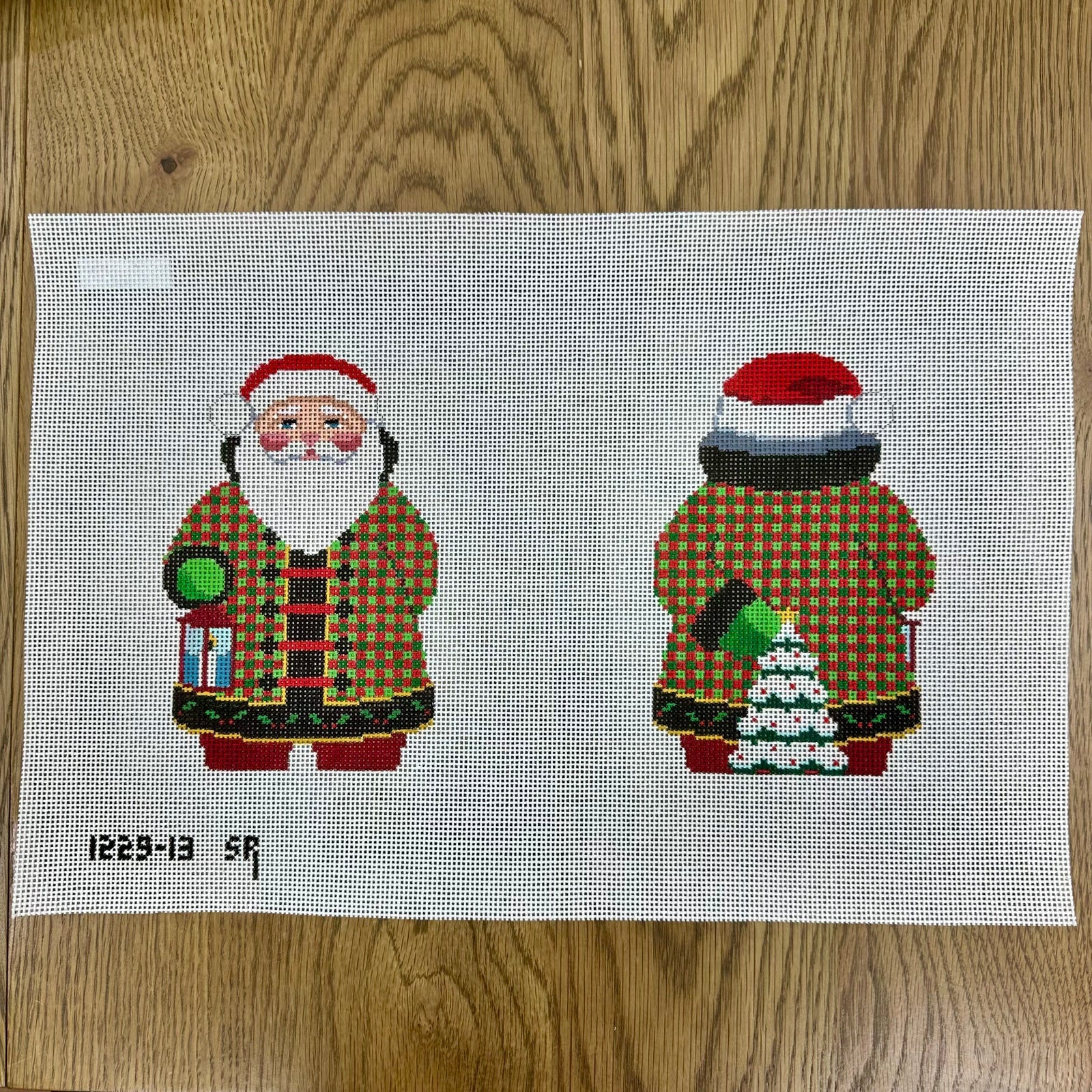 Checker Coat Santa, 2 Sided - The Flying Needles