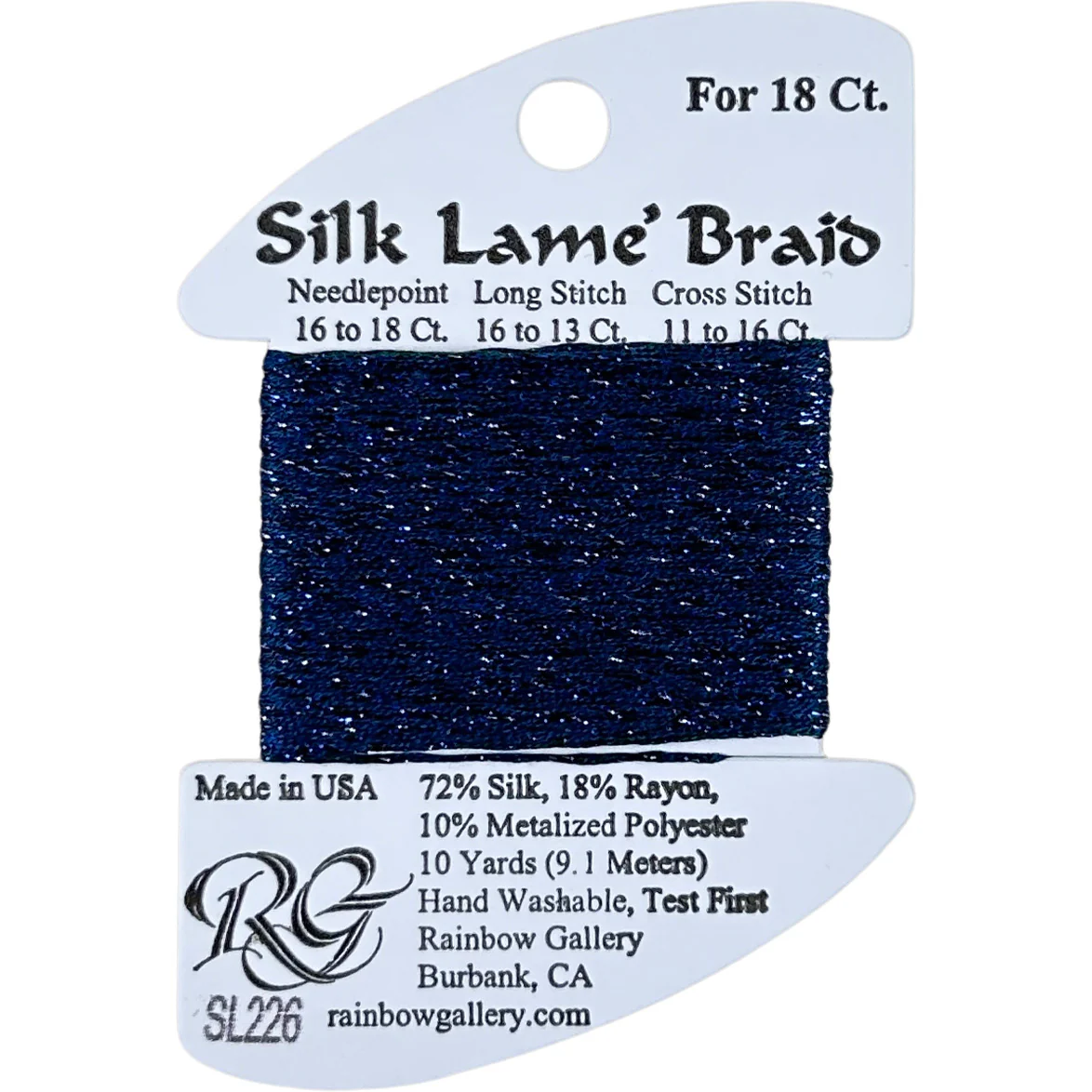 Silk Lame Braid SL226 Starry Night - The Flying Needles