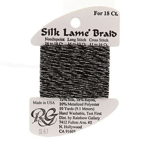 Silk Lame Braid SL67 Antique Silver - The Flying Needles