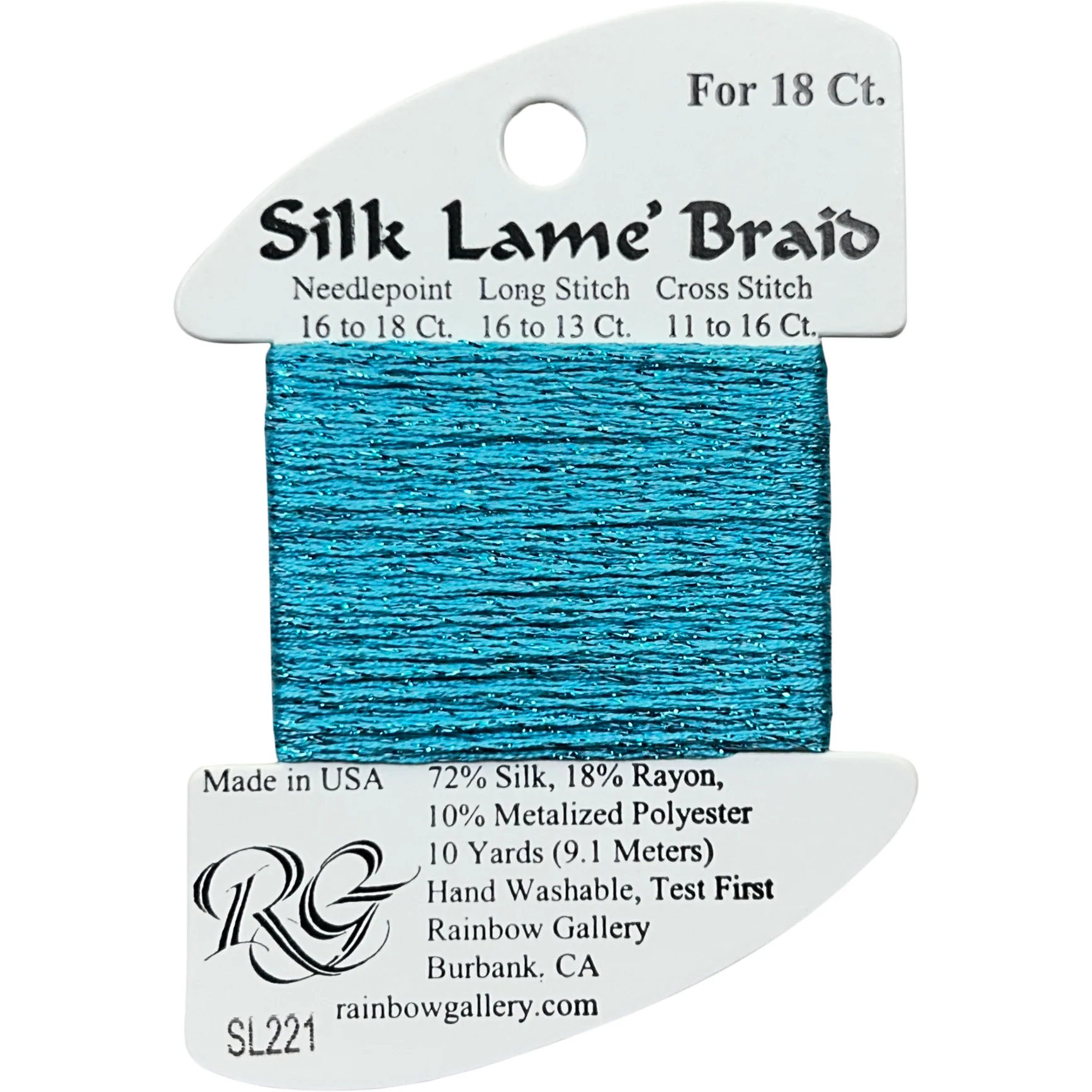 Silk Lame Braid SL221 Capri Breeze - The Flying Needles