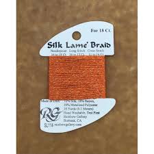 Silk Lame Braid SL114 Light Pumpkin - The Flying Needles