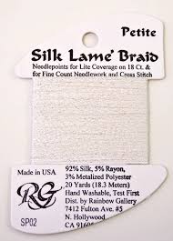 Petite Silk Lame SP02 White - The Flying Needles