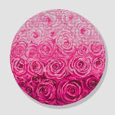 Ombre Rose Round - The Flying Needles