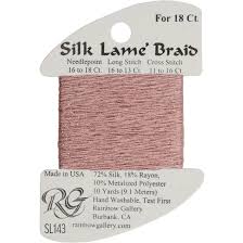 Silk Lame Braid SL143 Cameo Pink - The Flying Needles