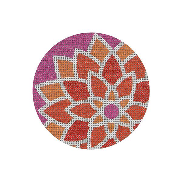 3" dia Graphic flower, Orange