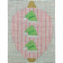 Santa Hats on Pink Stripe Bauble - The Flying Needles