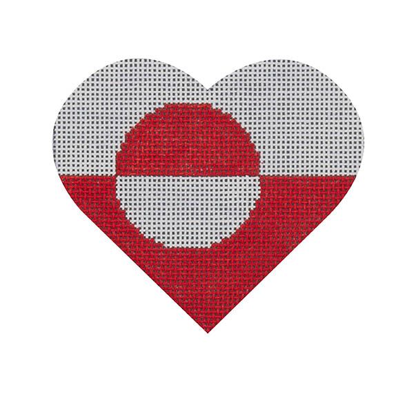 Greenland Flag Heart