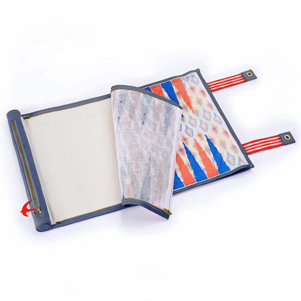 Corroon x Anne Fisher Travel Needlepoint Backgammon - The Flying Needles