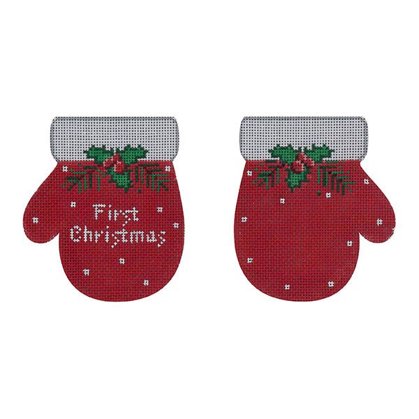 First Christmas Mittens Red