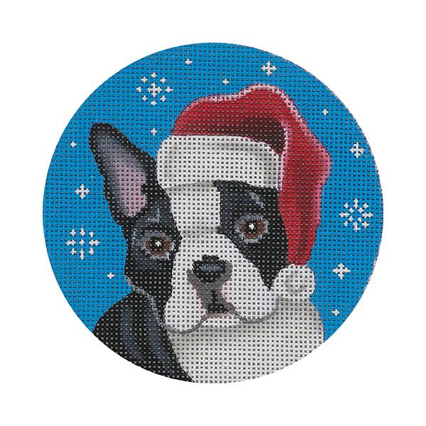 Boston Terrier Santa