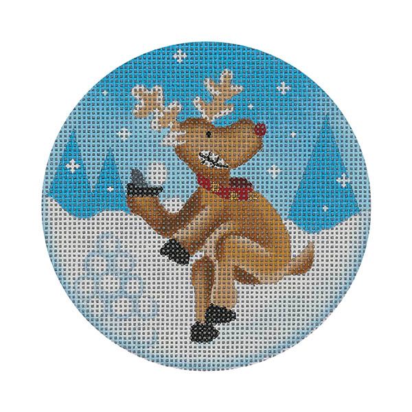 Snowball Throwing Reindeer