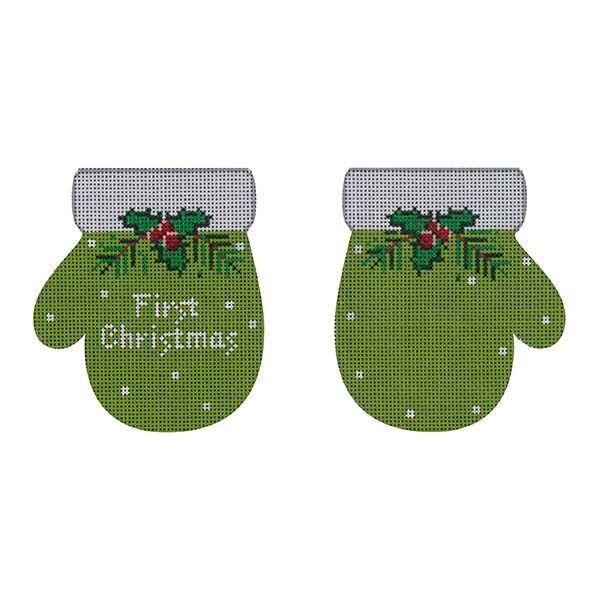 First Christmas Mittens, Pale Green