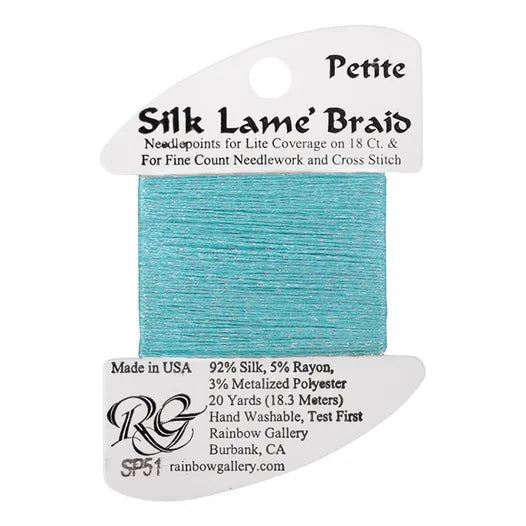 Petite Silk Lame SP51 Turquoise - The Flying Needles