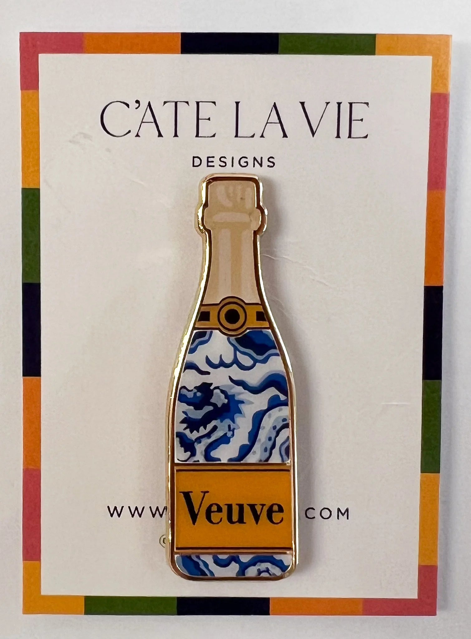 Cate La Vie Blue Chinoiserie Needleminder - The Flying Needles