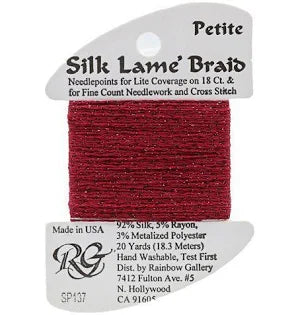Petite Silk Lame SP137 Scarlet - The Flying Needles