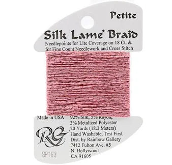 Petite Silk Lame SP163 Medium Rose - The Flying Needles