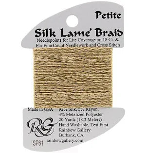 Petite Silk Lame SP61 Sand Gold - The Flying Needles