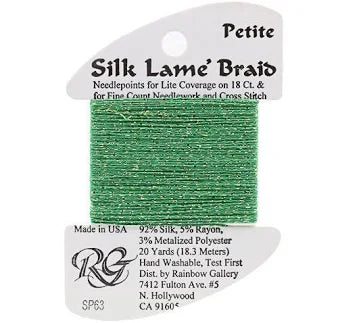 Petite Silk Lame SP63 Emerald - The Flying Needles