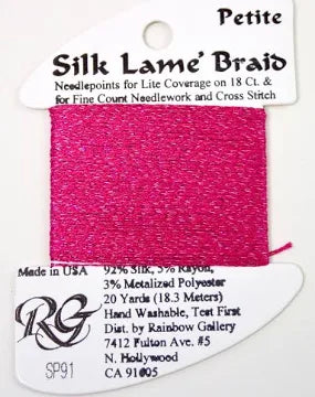 Petite Silk Lame SP91 Dark Raspberry - The Flying Needles