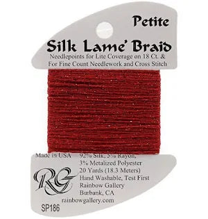 Petite Silk Lame SP186 Fiery Red - The Flying Needles