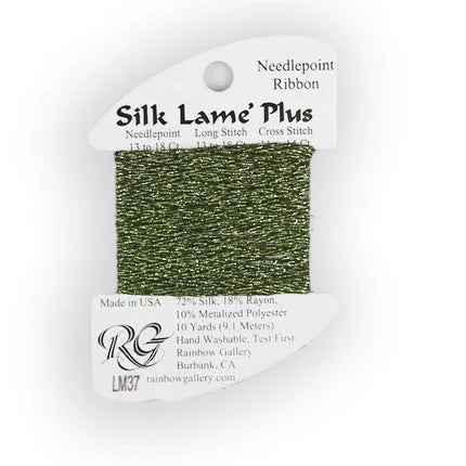 Silk Lame Plus LM37 Dark Avocado - The Flying Needles