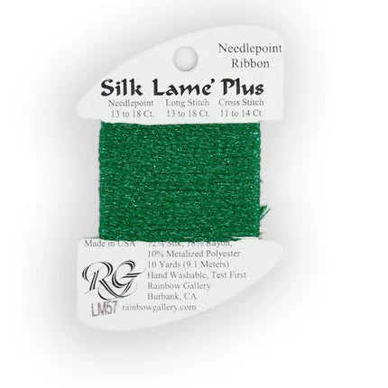 Silk Lame Plus LM57 Christmas Green - The Flying Needles