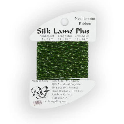 Silk Lame Plus LM64 Deep Avocado - The Flying Needles