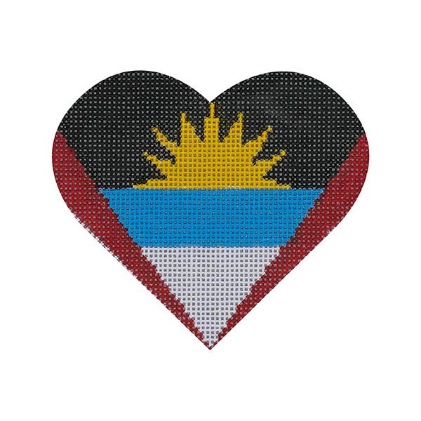 Antigua and Barbuda Flag Heart