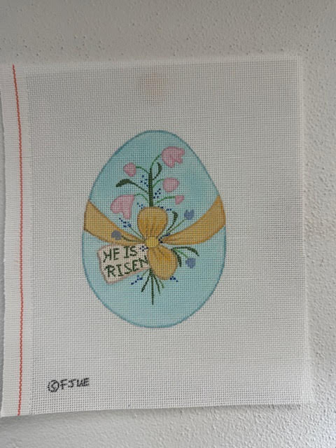 He is Risen Egg Canvas - The Flying Needles