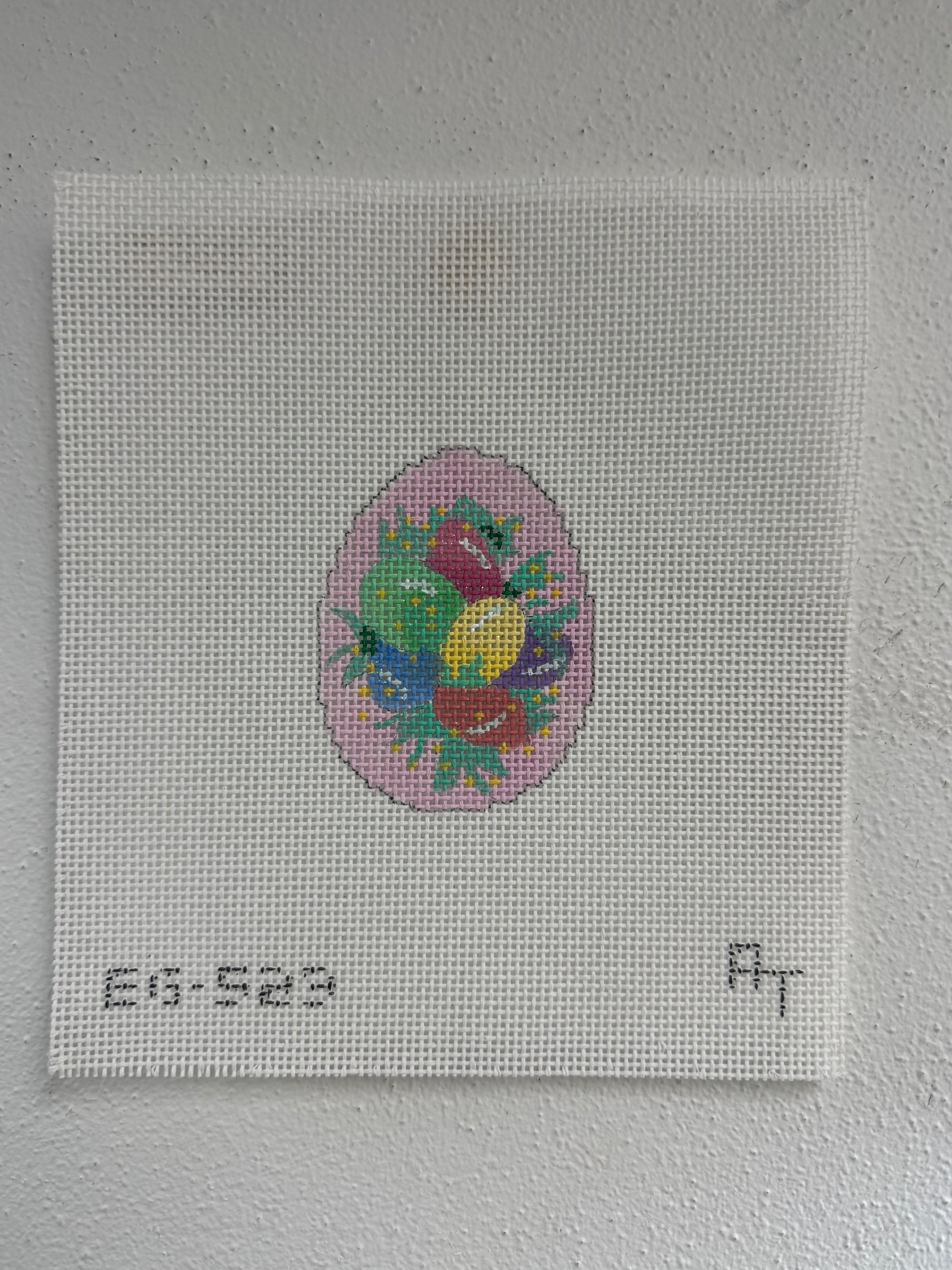 Pink Easter Egg Canvas - The Flying Needles