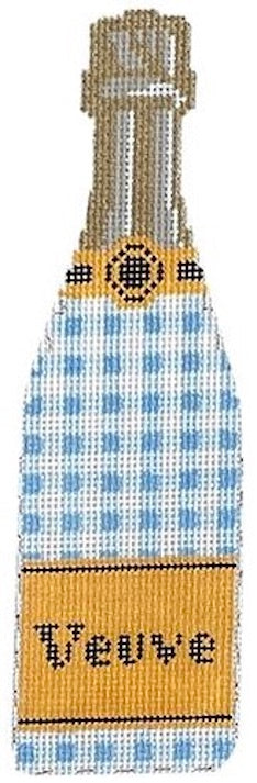 Blue Gingham Veuve Bottle - The Flying Needles