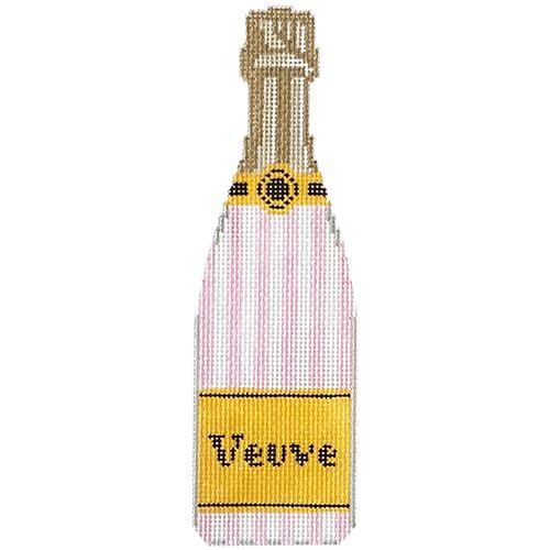 Pink Stripe Veuve Bottle - The Flying Needles