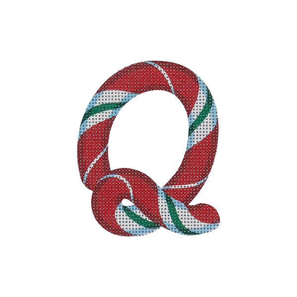 Candy Cane Letter Q
