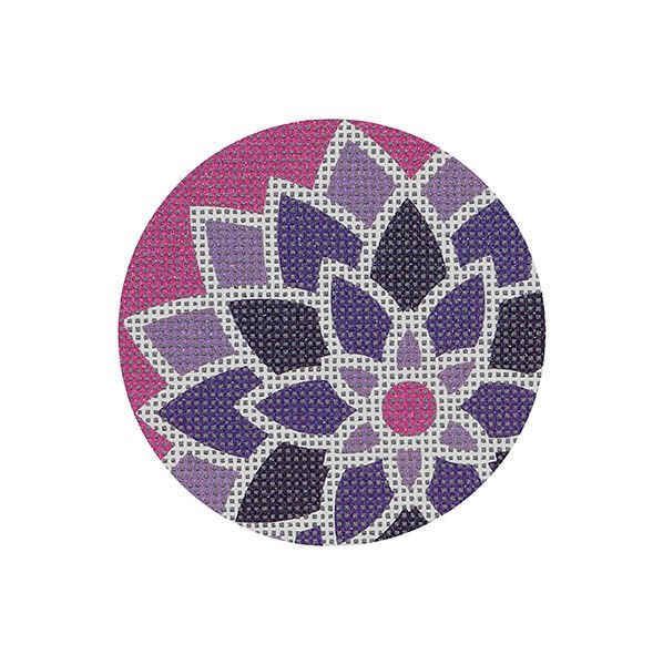 3" dia Graphic flower, Purple