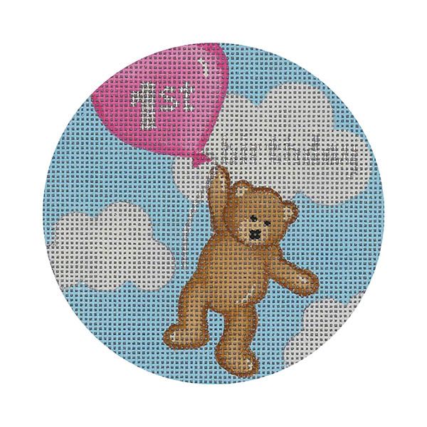 Flying High Teddy 1st B-day  Pink